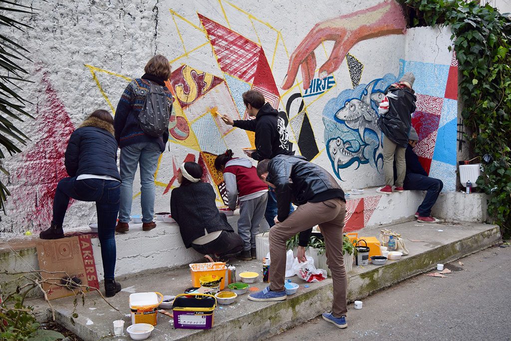 Workshop lettering/affiche/wall - Tirana- ©Romain Jimenez